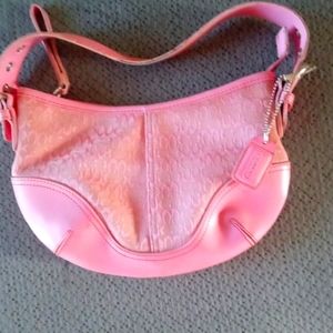 Pink signature Coach purse